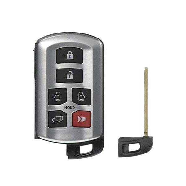 KeylessFactory: Toyota Sienna Smart Key CASE - 6 Button Smart Key Shell only